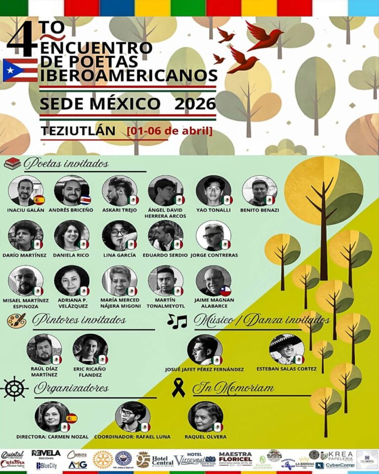 TEZIUTLÁN TENDRÁ UN EVENTO SIN PRECEDENTES: SERÁ SEDE DEL CUARTO ENCUENTRO DE POETAS IBEROAMERICANOS