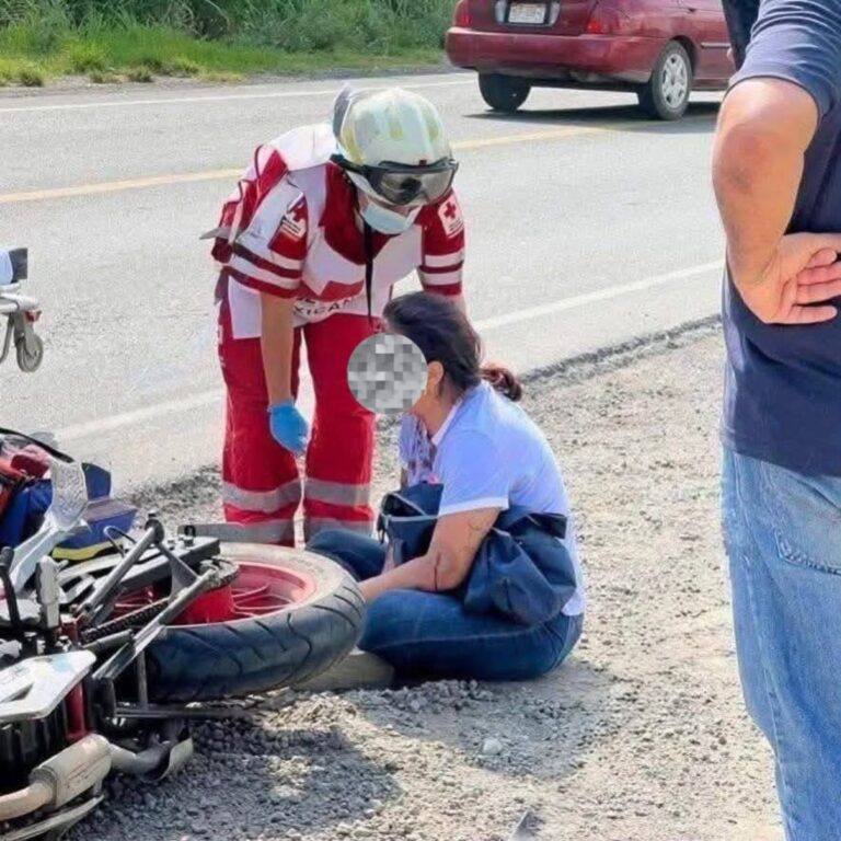 Piden apoyo para Katia, tras sufrir graves lesiones faciales en accidente de motocicleta