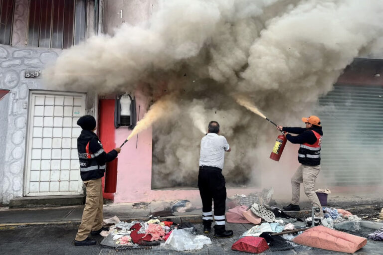 Controlan incendio en Jalacingo; corporaciones actuaron de manera coordinada