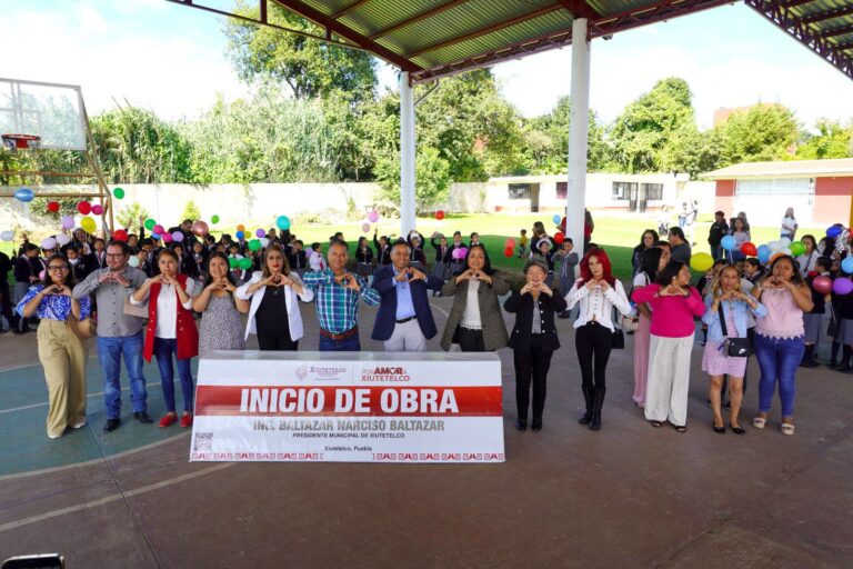 Inician construcción de un aula en la Primaria Xiutetelco