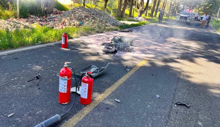 MOTOCICLISTA MUERE TRAS BRUTAL CHOQUE EN LA ACUACO–ZACAPOAXTLA